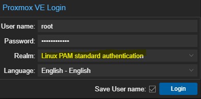 Proxmox Login -Lutritech.it