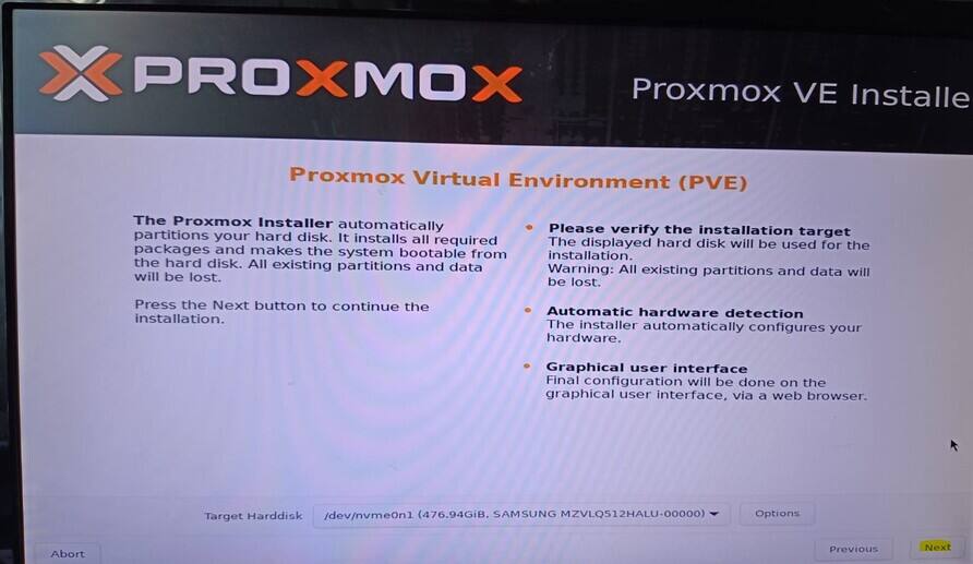 Target HDD Proxmox su Portatile - Lutritech.it